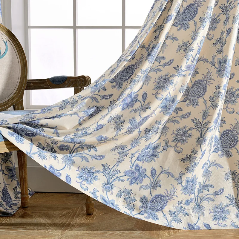Classical Curtains for Living Dining Room Bedroom Modern Minimalist Feel Floral Printing Blackout Art Girls | Дом и сад