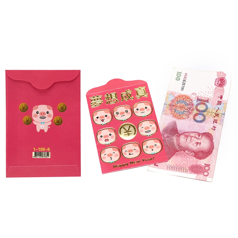 6 шт./упак. красный конверт для заполнения денег китайская традиция подарок Hongbao