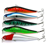 1pc 12cm 10g fishing lure minnow hard bait artifical with 2 fishing hooks fishing tackle lure 3d eyes wobbler peche pesca