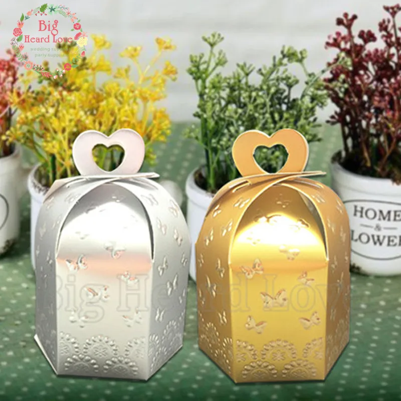 10 шт. Бабочка и любовь сердце подарочная коробка конфет Свадебные сувениры