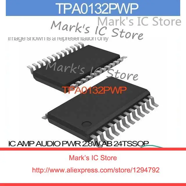 Tpa0132pwp IC AMP аудио PWR 2.8 Вт AB 24 TSSOP TPA0132P 0132 TPA013 P TPA01 0132PW | Электронные компоненты и