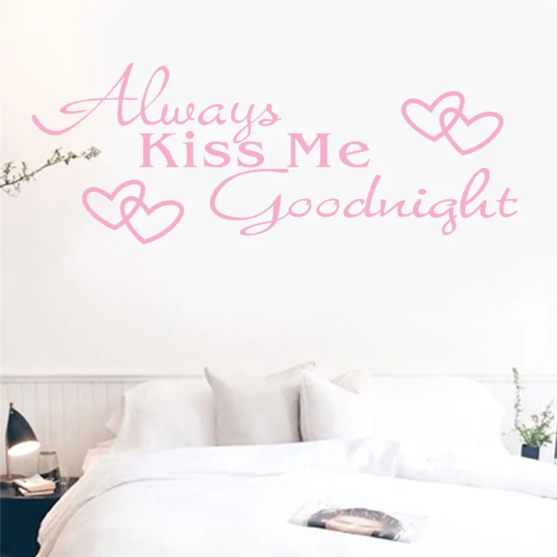 ISHOWTIENDA Always Kiss Me Goodnight домашний декор настенная наклейка для спальни виниловое