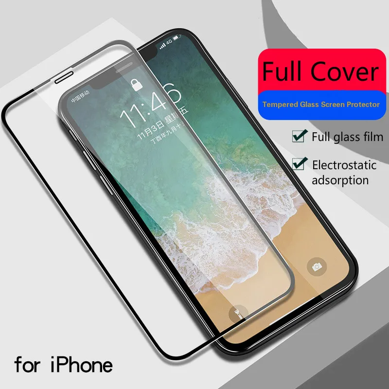 Для iPhone XS MAX XR X Защитное стекло для экрана 7 8 Plus защитное на 5 5S 6 закаленное полное