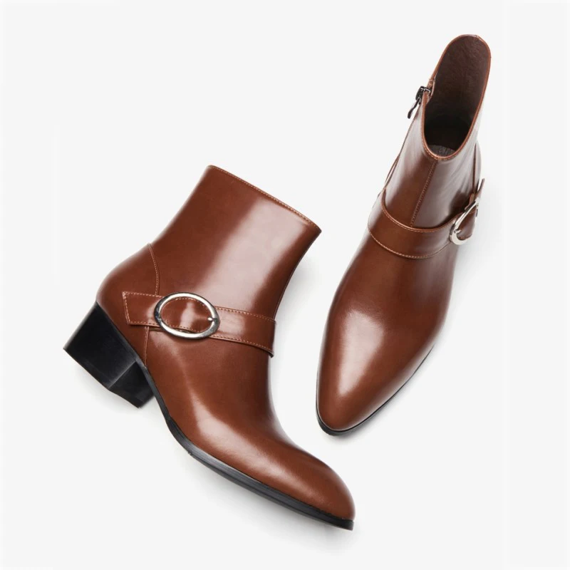 2021 сезон осень зима Модные босоножки с пряжкой из натуральной кожи отделкой