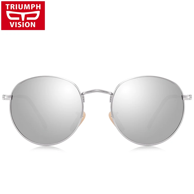 Солнцезащитные очки TRIUMPH VISION женские Поляризованные круглые Ретро стиль|rimless