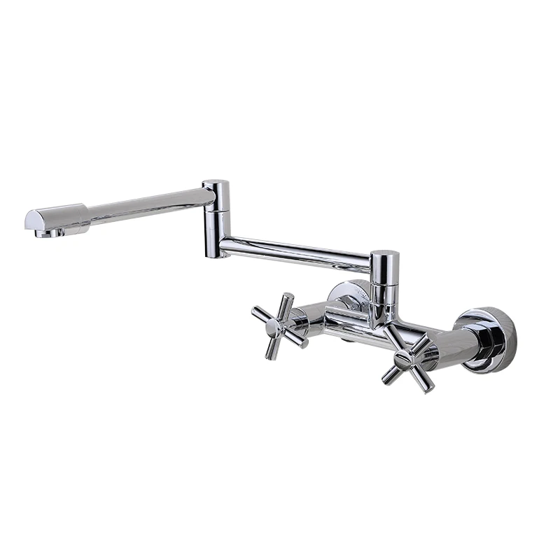 Универсальный вращающийся складной смеситель для кухни настенный кран из меди