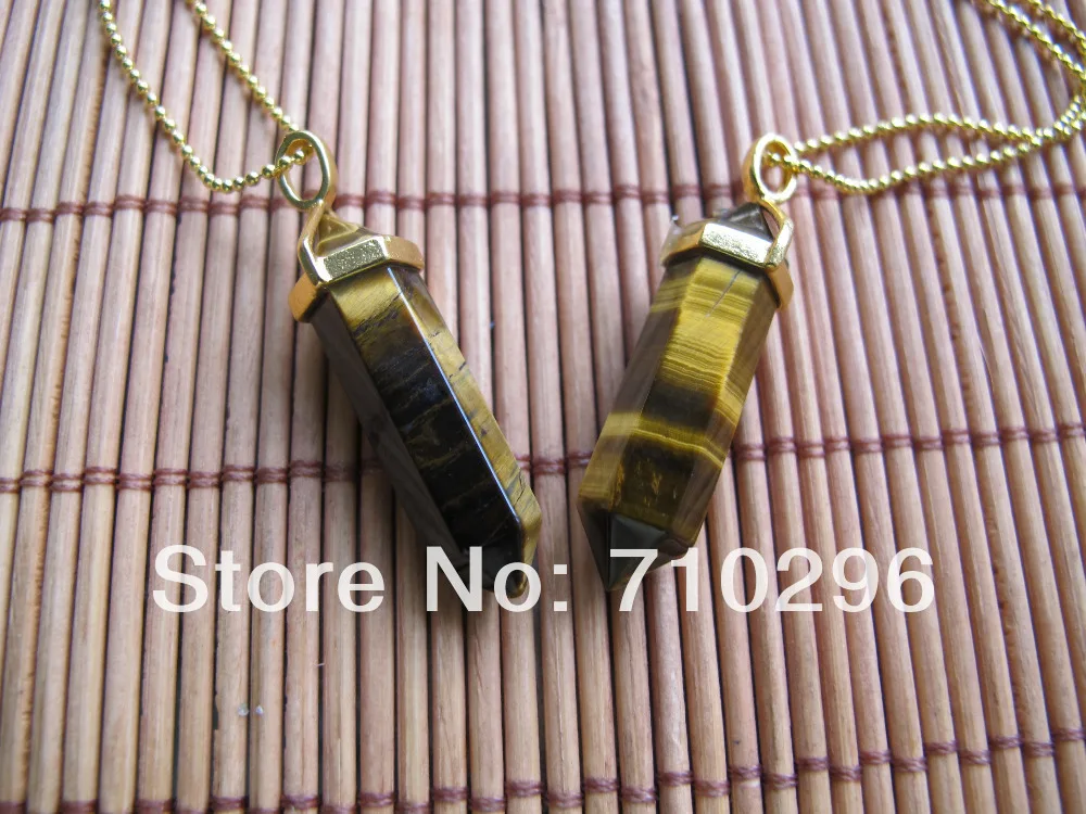 Натуральный камень тигровый глаз точка ожерелье 5 шт./лот натуральный