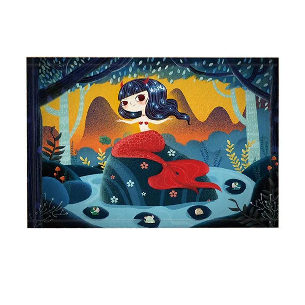 Коврик для ванной с героями мультфильмов Сказочная Русалка Принцесса и лягушка