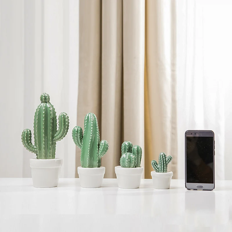 Керамические Искусственные суккуленты кактус растения искусственное растение