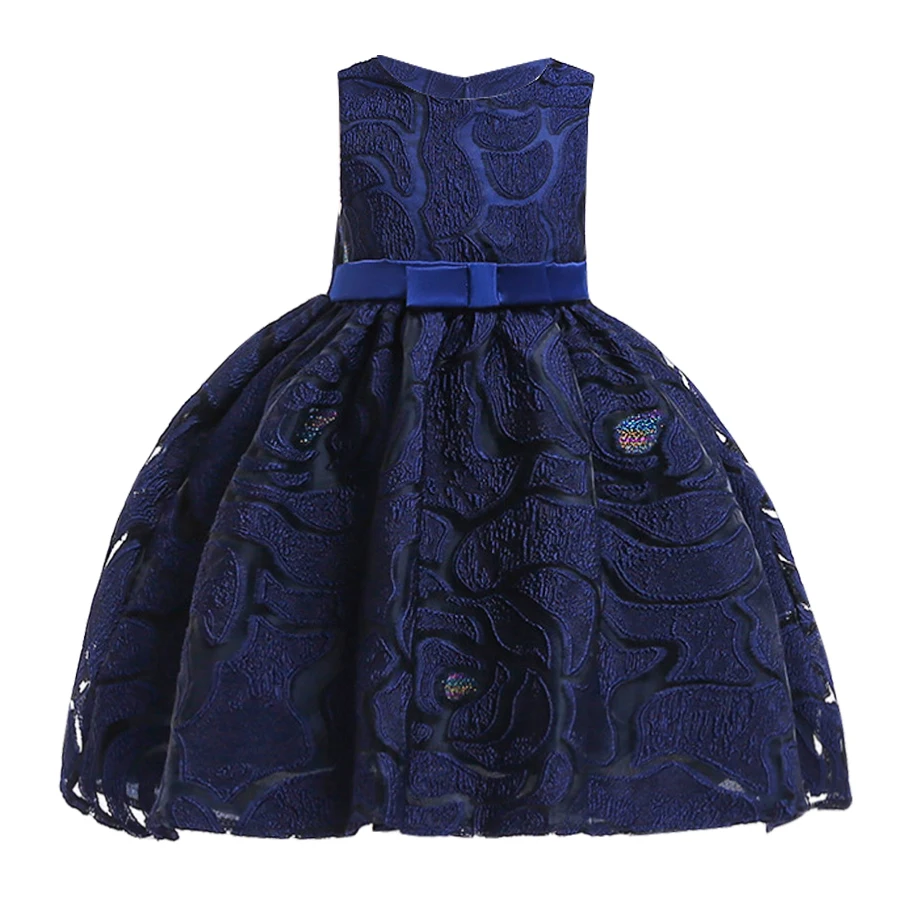 Детское кружевное платье для девочек красное летнее с цветочным принтом свадьбы