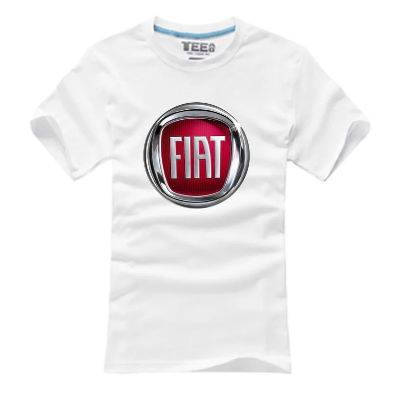 Летние лого Fiat футболка из хлопка повседневный спортивный костюм с короткими
