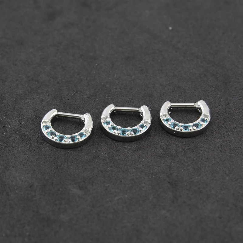 Кольцо для носа с циркониевой перегородкой циркониевые круглые штанги подковы