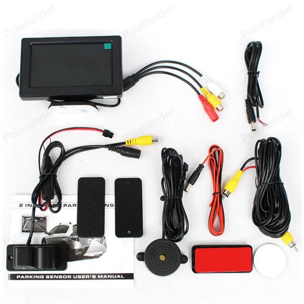 3 в 1 автомобильная Система помощи при парковке с ЖК-дисплеем 4 дюйма | Автомобили и