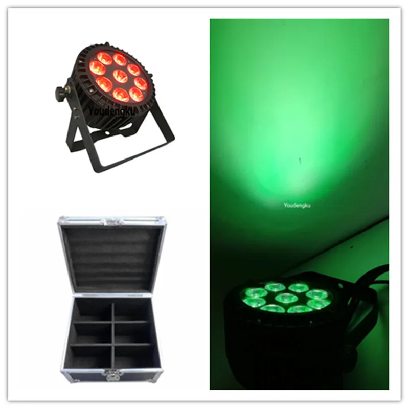 6 шт с кейс 9x10 Вт dmx par led 4in1 светодиодный водонепроницаемый пар IP 65 напольный