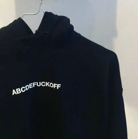 Abcdebuckoff Женская толстовка с капюшоном tumblr, толстовка с забавным буквенным принтом, толстовки, джемпер с графическим принтом, модная одежда, верхняя одежда