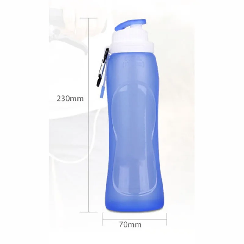 Новые креативные силиконовые бутылки для воды Botella спорта на открытом воздухе