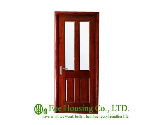 Толщина 40 мм глазурованная шпона дверь для квартиры распашная вход внутри и