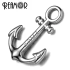 Браслет REAMOR из нержавеющей стали 316L, С Вырезанным якорем, Любовное письмо шармы-соединители, ювелирные ожерелья с кулоном