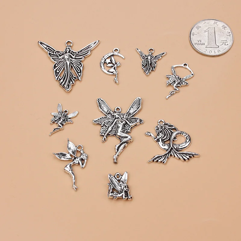 8 шт./лот 20 видов антикварных серебристых браслетов подвески крест из сплава