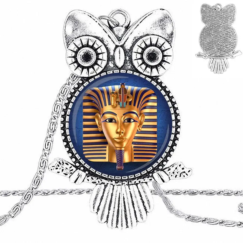 EJ глазурованная стеклянная ожерелье с кабошоном женской массивной подвеской