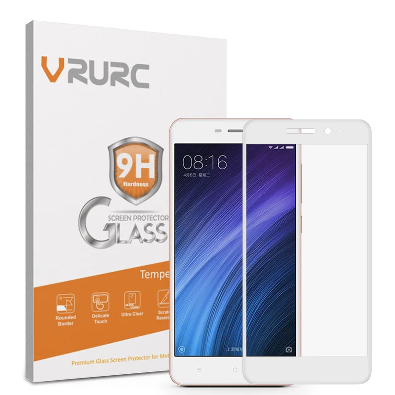 Vrurc 3D полное покрытие защита экрана закаленное стекло для Xiaomi Redmi 4x стеклянная