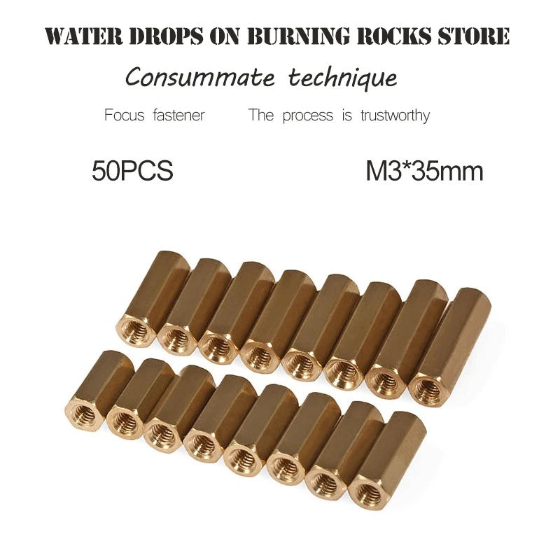 M3*35mm double-pass copper column flat head hollow hexagonal stud main plate isolation | Обустройство дома