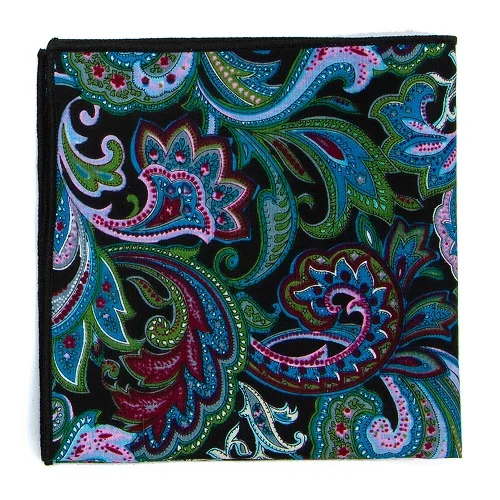 PCH-020 Хлопковый платок, новинка, 25x25 см, с цветочным принтом, Пейсли, карманные квадраты, модный винтажный костюм, карман, полотенце, носовой платок для мужчин - Цвет: PCH-020