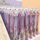 2 шт.компл. милый Единорог 3 разноцветная Выдвижная шариковая ручка кавайные ручки для школьных и офисных принадлежностей подарок