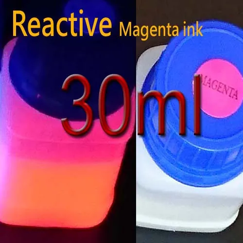 30ml magenta ink Невидимые чернила УФ-чернила для струйных принтеров 6 УФ-цветов секретное сообщение чернила невидимые в нормальном светильник& Rea УФ-черный светильник - Цвет: 30ml magenta ink