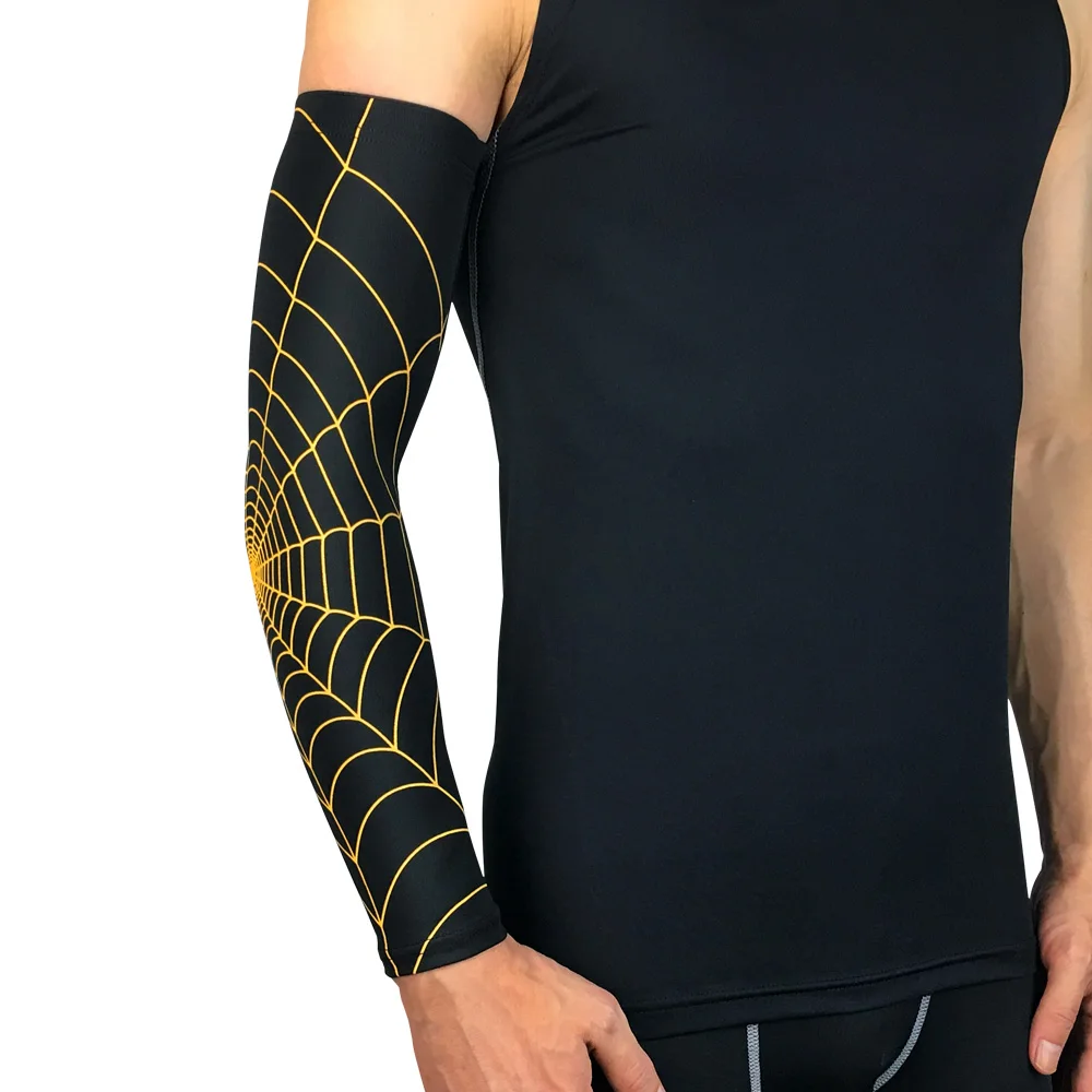 Мужская и женская компрессионная повязка на руку Spider Web для спорта баскетбола