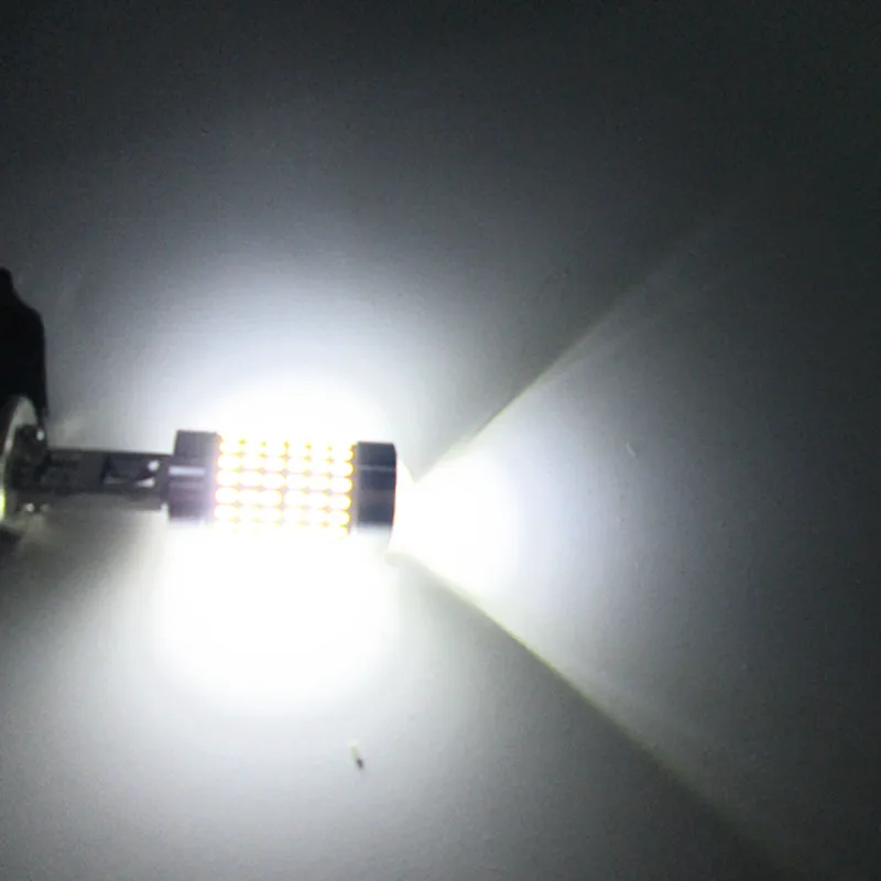 2 шт. H1 144SMD 3014 Чип Яркий белый 1440lm 6500K светодиодный фары лампы с зеркальным