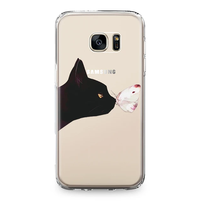 Для samsung Galaxy S5 S6 S7 Edge S8 S9 S10 Plus S10e Note 4 5 8 9 силиконовый чехол для телефона мягкий чехол с рисунком кота котенка Тоторо