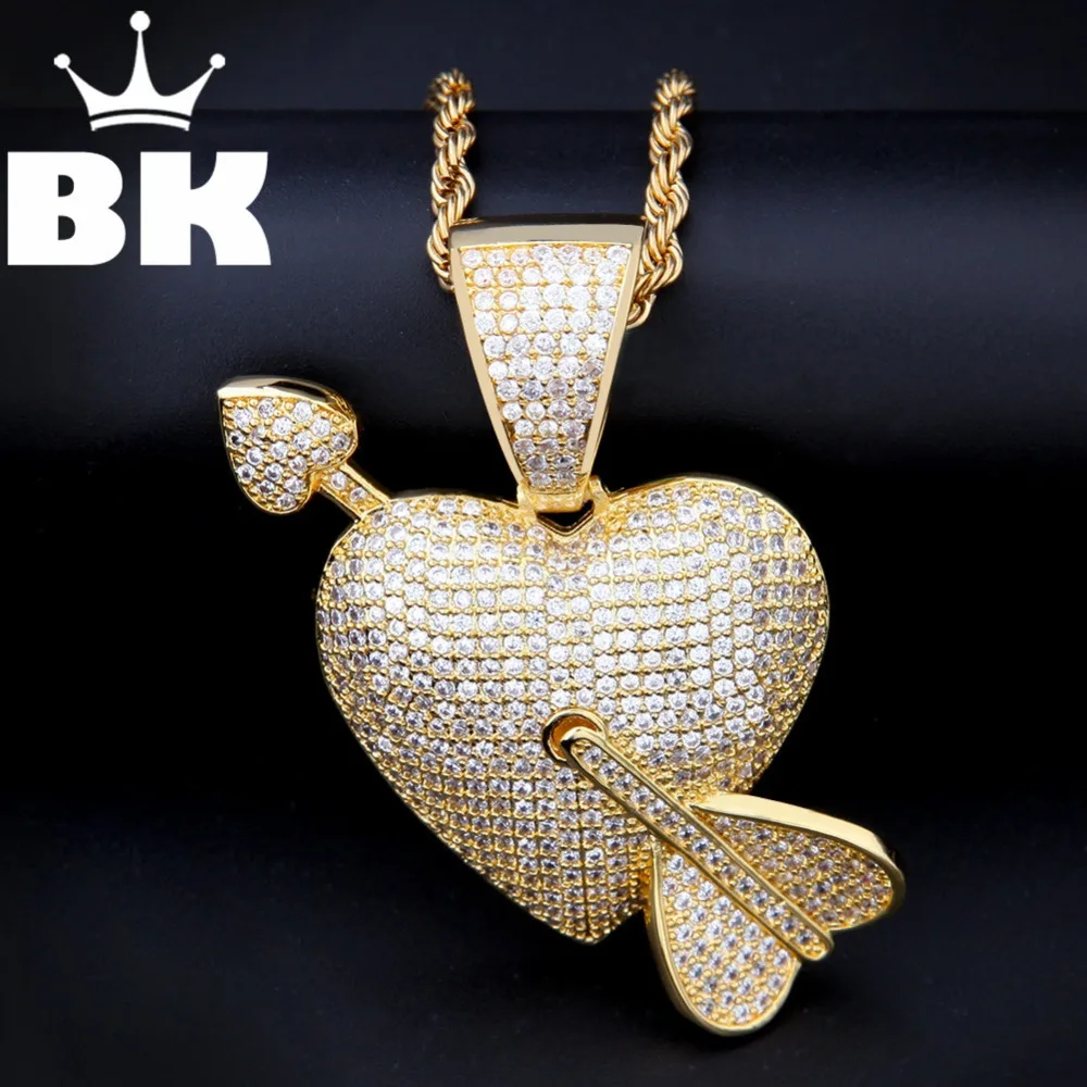 Цепочка BLING KING с кубиками циркона ожерелье в стиле хип хоп кубическим цирконием