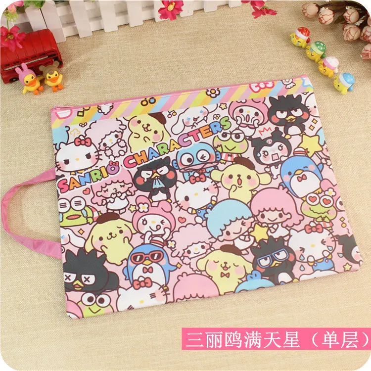 kitty family 1 шт. Kawaii My Melody, две звезды, Dog, папка для документов, канцелярские принадлежности, школьные принадлежности для девочек - Цвет: kitty family