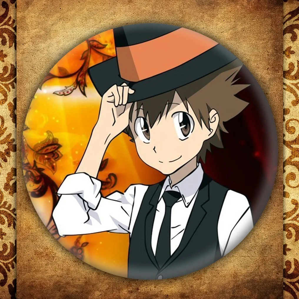 Японское аниме Hitman Reborn бейдж с дисплеем модная мультяшная фигурка Хибари Kyoya