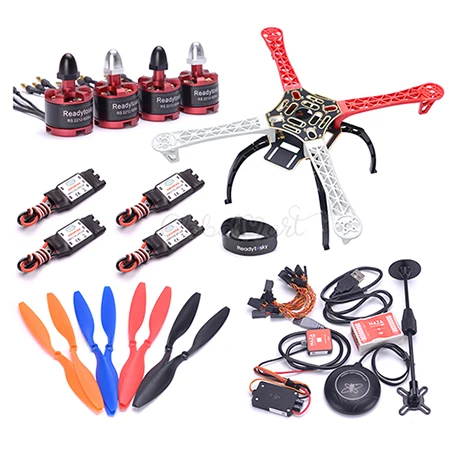 With NAZA GPS set F450 450 мм 450 PCB Квадрокоптер Рамка комплект и 2212 920kv двигатель 30A simonk ESC/Naza M Lite плата контроллера полета с M8N gps - Цвет: With NAZA GPS set