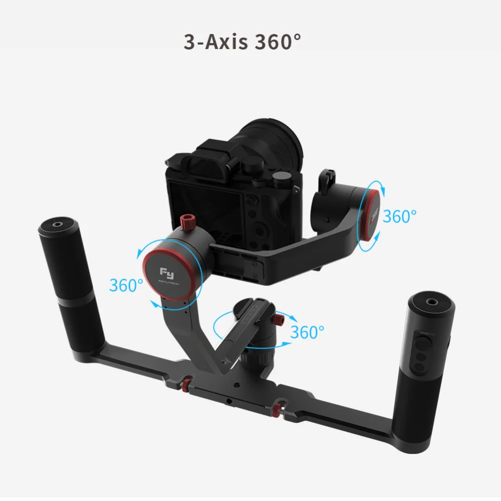 3-осевой стабилизатор FeiyuTech Feiyu a2000 для DSLR-камеры двойной ручной с нагрузкой 2 5 кг
