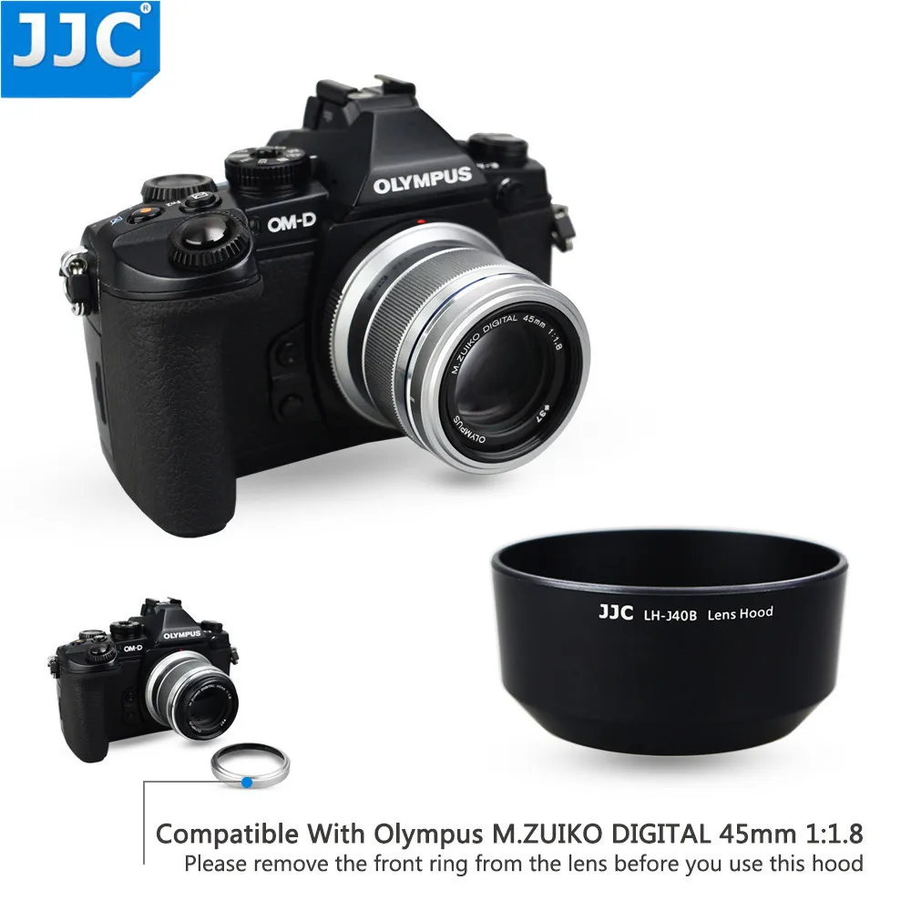 JJC LH-J40B черная Серебристая профессиональная бленда для объектива Olympus M. ZUIKO DIGITAL 45 мм 1:1. 8 заменяет бленду Olympus LH-40B