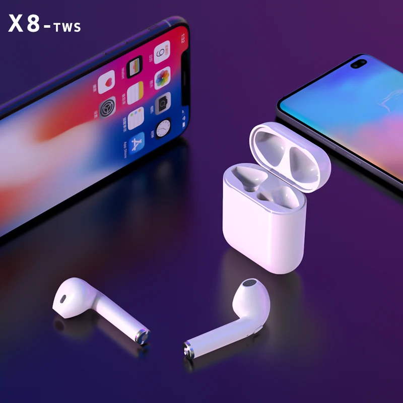 X8 TWS Bluetooth наушники мини беспроводные гарнитуры стерео в ухо микрофон с зарядным