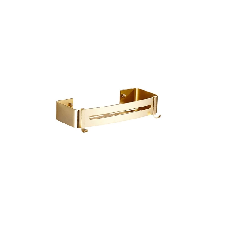 Gold Square Космическая алюминиевая полка для ванной, держатель для шампуня, косметическая стойка, настенная душевая угловая полка, полка для хранения шампуня, держатель для ванной корзины - Цвет: Gold Square