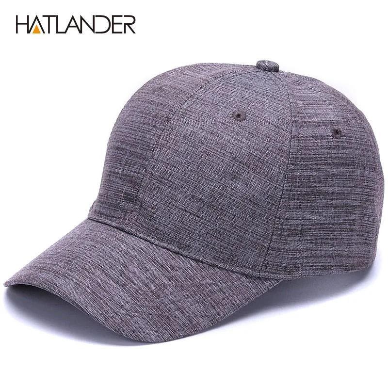 [HATLANDER] дропшиппинг хлопок лен твердые спортивные шапки 6 Панель простые кепки регулируемые gorras повседневные бейсболки для мужчин и женщин - Цвет: Grey