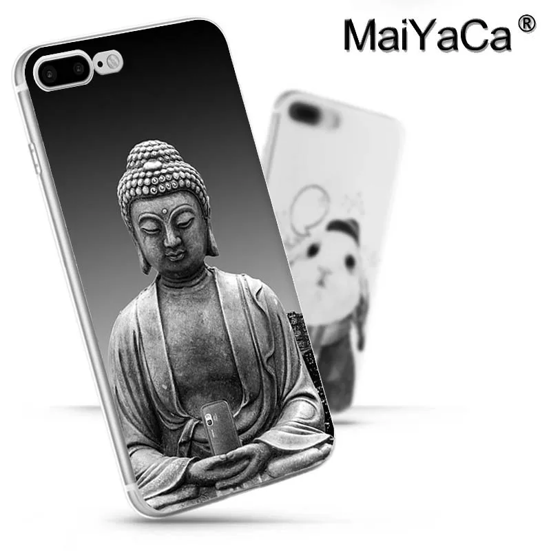 MaiYaCa buddha bress прекрасный мягкий tpu чехол для телефона iPhone 8 7 6 6S Plus X 5 5S SE 5C