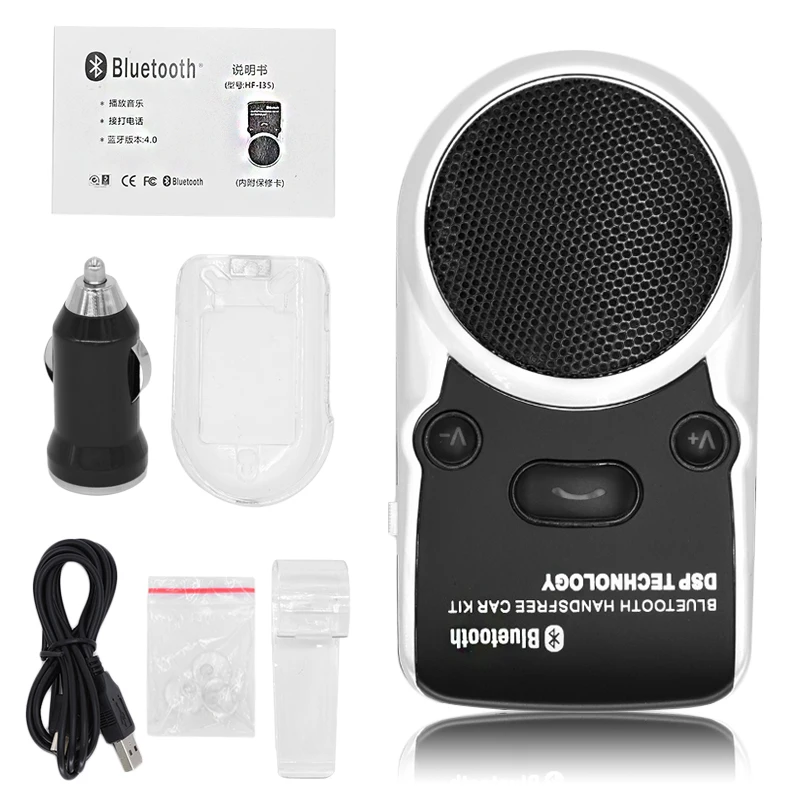 Беспроводной Bluetooth Handsfree автомобильный комплект солнечной энергии Громкая связь