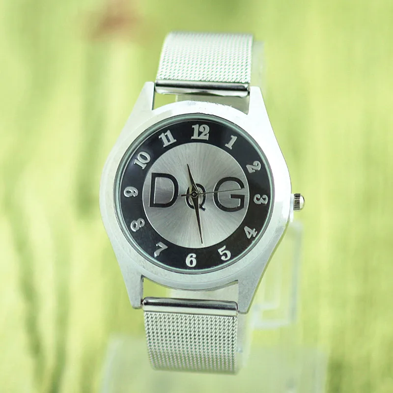 Reloj mujer новый бренд DQG роскошные металлические сетчатые повседневные кварцевые