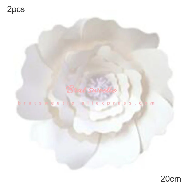 s1 20cm white Золотые Цветы Листья баннер стены фон гигантская бумага поддельные лепестки роз баннер юбилей день рождения праздничные Свадебные украшения - Цвет: s1 20cm white