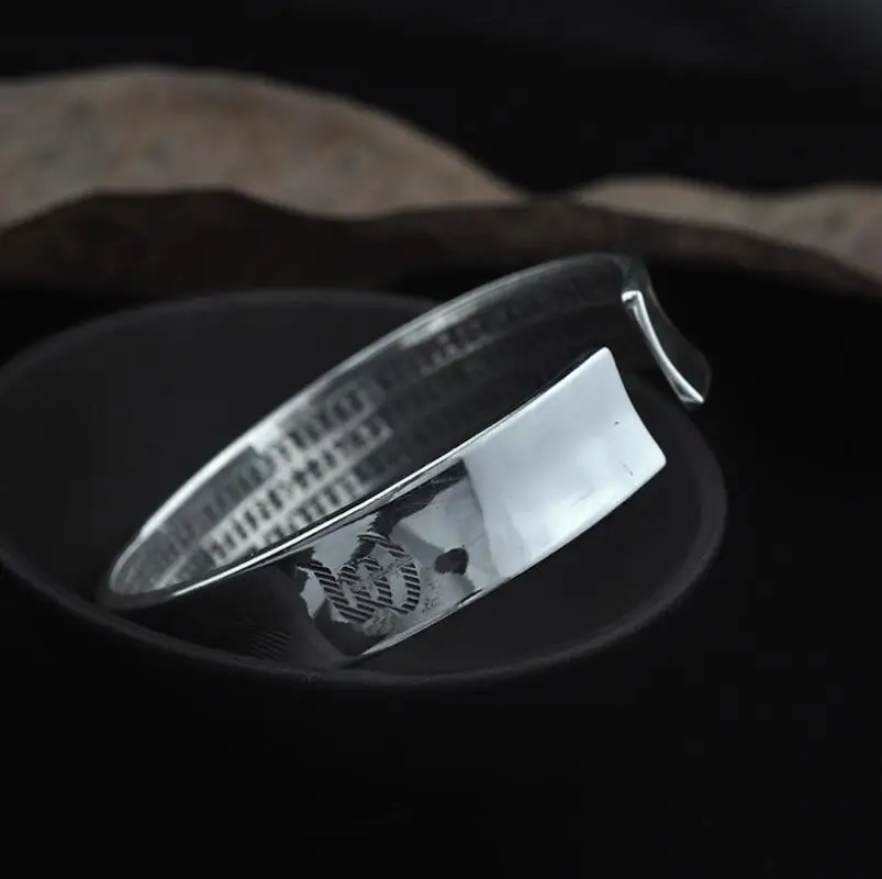 Pure Silver S999 Lotus Pattern Bracelet Bangle Jewelry (YRT) | Украшения и аксессуары