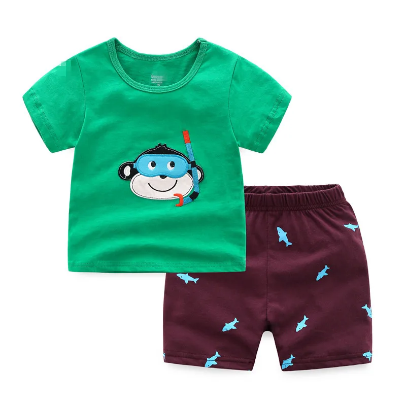 20121 Kids Clothes Boys Summer Top Children Clothing Sets Conjunto Infantil Menino Pijama Todder Tracksuit Baby Ensemble New |