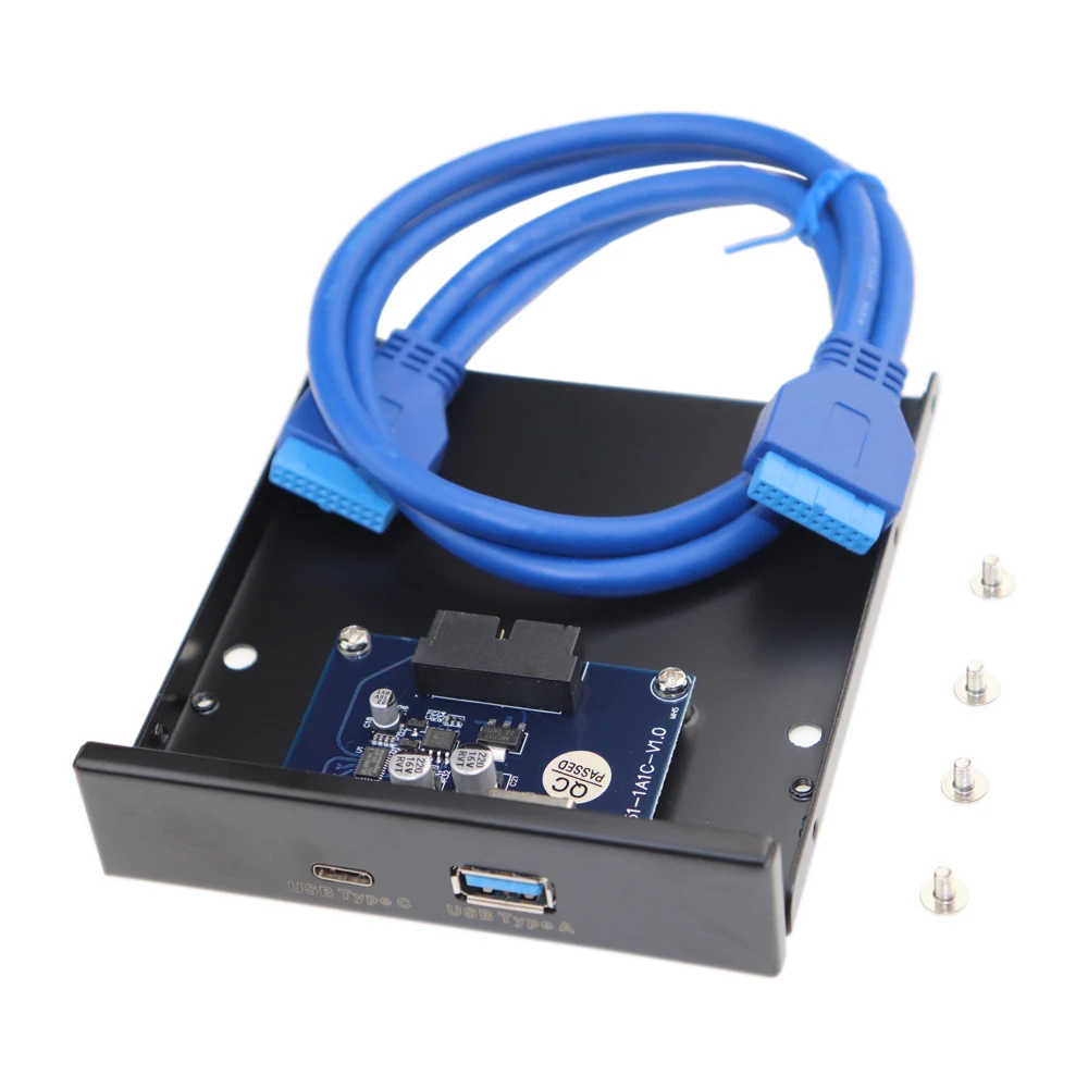 3,5 дюймовые передние Панель внутренний usb-хаб 5 Гбит/с USB 3,0 Тип A+ USB 3,1 Тип C GEN 1 с 20-контактный разъем для настольных ПК чехол
