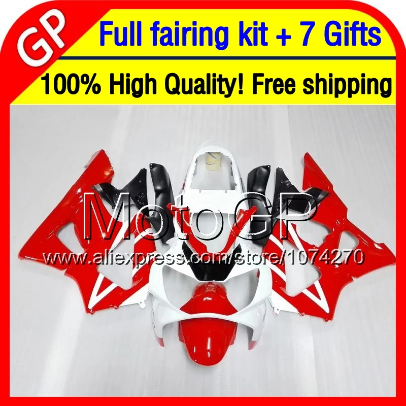 7 подарки Красный белый Для HONDA 00-01 CBR929 RR CBR 929RR 36GP92 929 00 01 CBR900RR CBR929RR 2000 2001 Обтекатель
