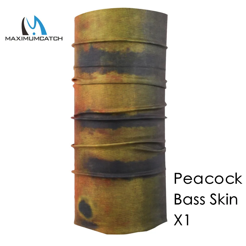 Peacock Bass Skin Maximumcatch разноцветный головной убор для ловли нахлыстом 22 рыбные узоры рыболовный шарф бандана Спортивная маска для лица на открытом воздухе - Цвет: Peacock Bass Skin